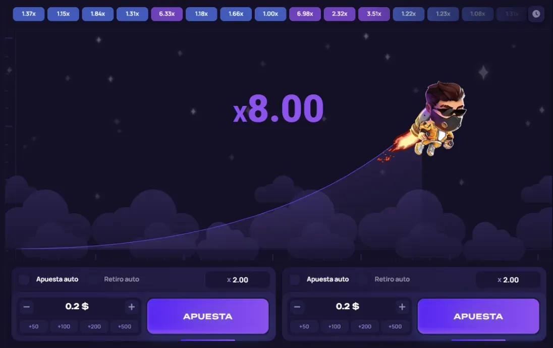 Nota sobre Características en el juego de choque Lucky Jet